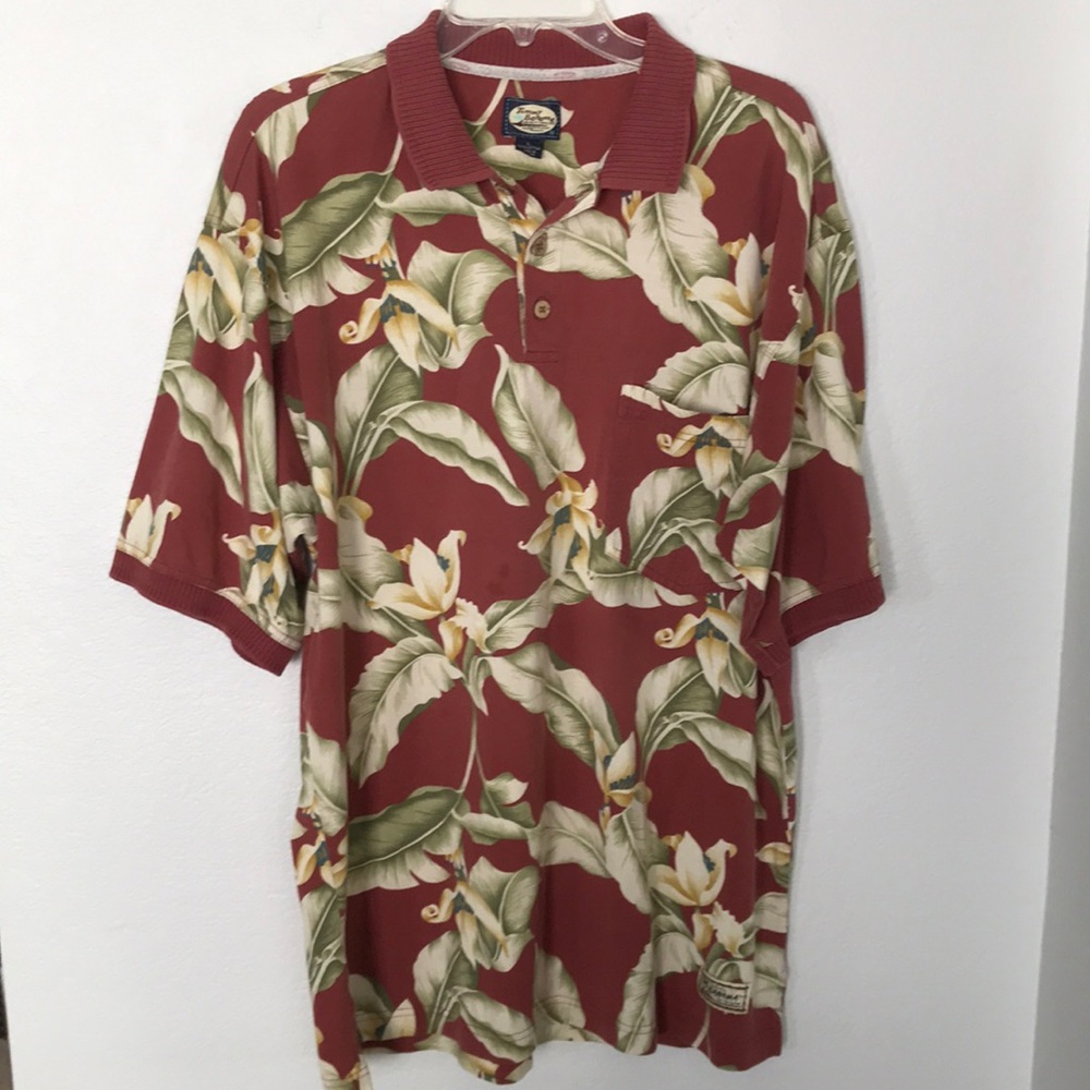 🏝RARE TOMMY BAHAMA POLO STYLE SHIRT 100% COTTON SZ L GREAT CONDITION!